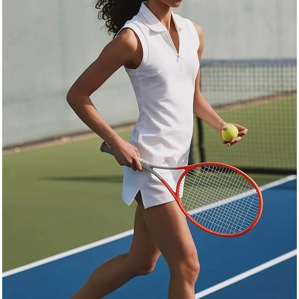 The Upside Pasadena Palma Mini Dress Womens S White Tennis Preppy Old Money